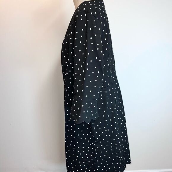 NWT Talbots Scalloped Bell Sleeve Polka Dot Dress Sz 16W Plus Petite - Picture 6 of 10